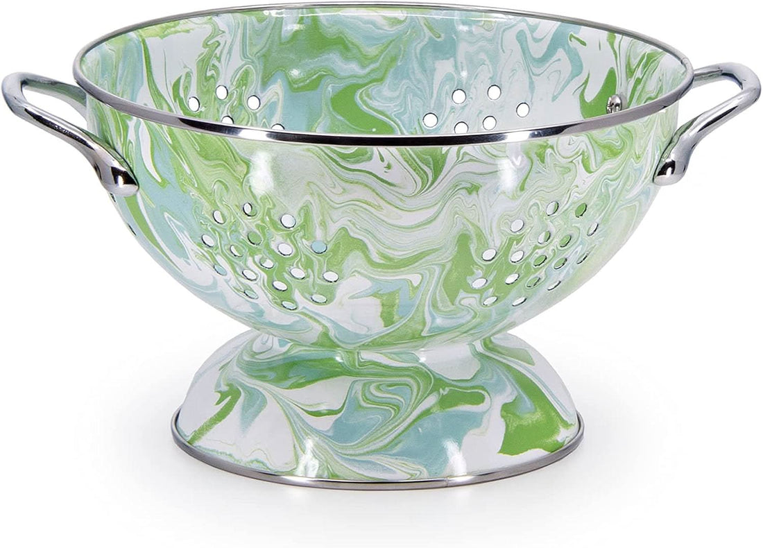 Modern Monet Enamelware Medium Colander – Watercolor Kitchenware
