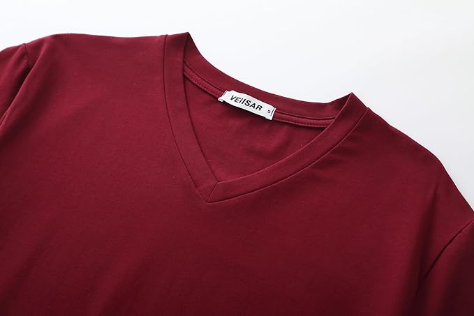 Men’s Modern Fitted V-Neck T-Shirt Premium Comfort Undershirt