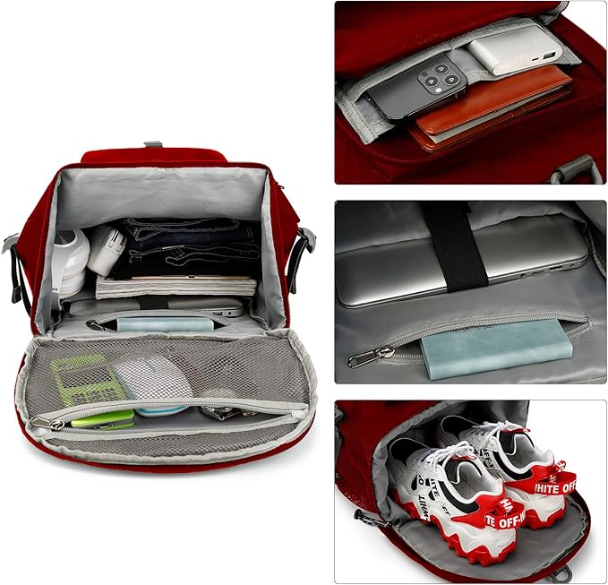 Kalesi Gym Duffle Bag Backpack 4-Way Waterproof with Shoes Compartment for travel Sport Hiking laptop