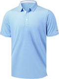 Men's striped moisture-wicking performance golf polo with reflective sleeve cuffs