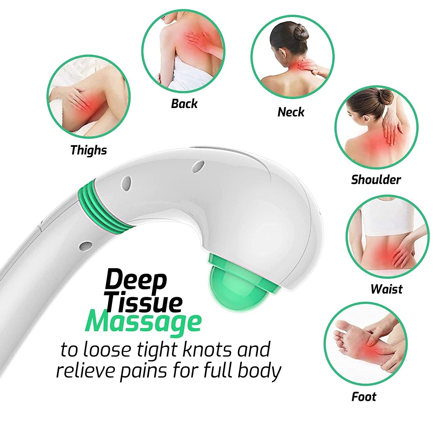 9-Speed Massage Gun & Portable Handheld Massager Bundle
