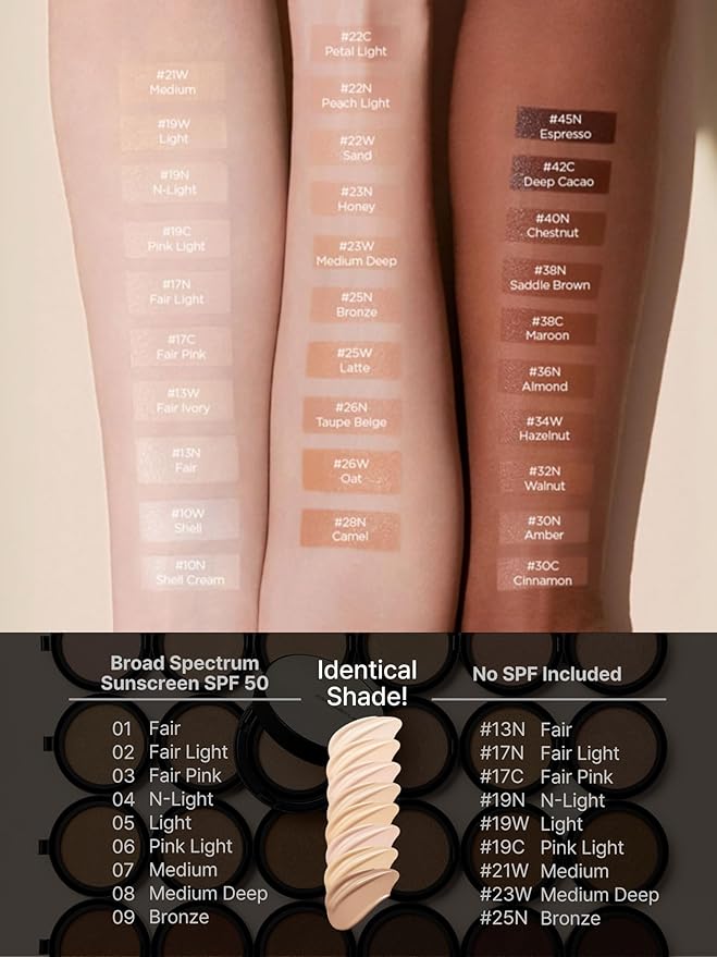 [JUNGSAEMMOOL OFFICIAL] Essential Skin Nuder Cushion (02 Fair Light) | Refill not Included | Natural Finish | SPF50 Broad Spectrum | Makeup Artist Brand | Cream Foundation