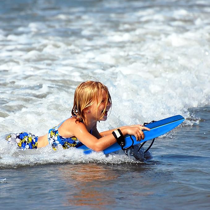 KOTEK 33/37/41 Inch Body Board with Wrist Leash, EPS Core, Dual Channel, HDPE Slick Bottom, Bodyboard for All Skill Levels & Wave Conditions