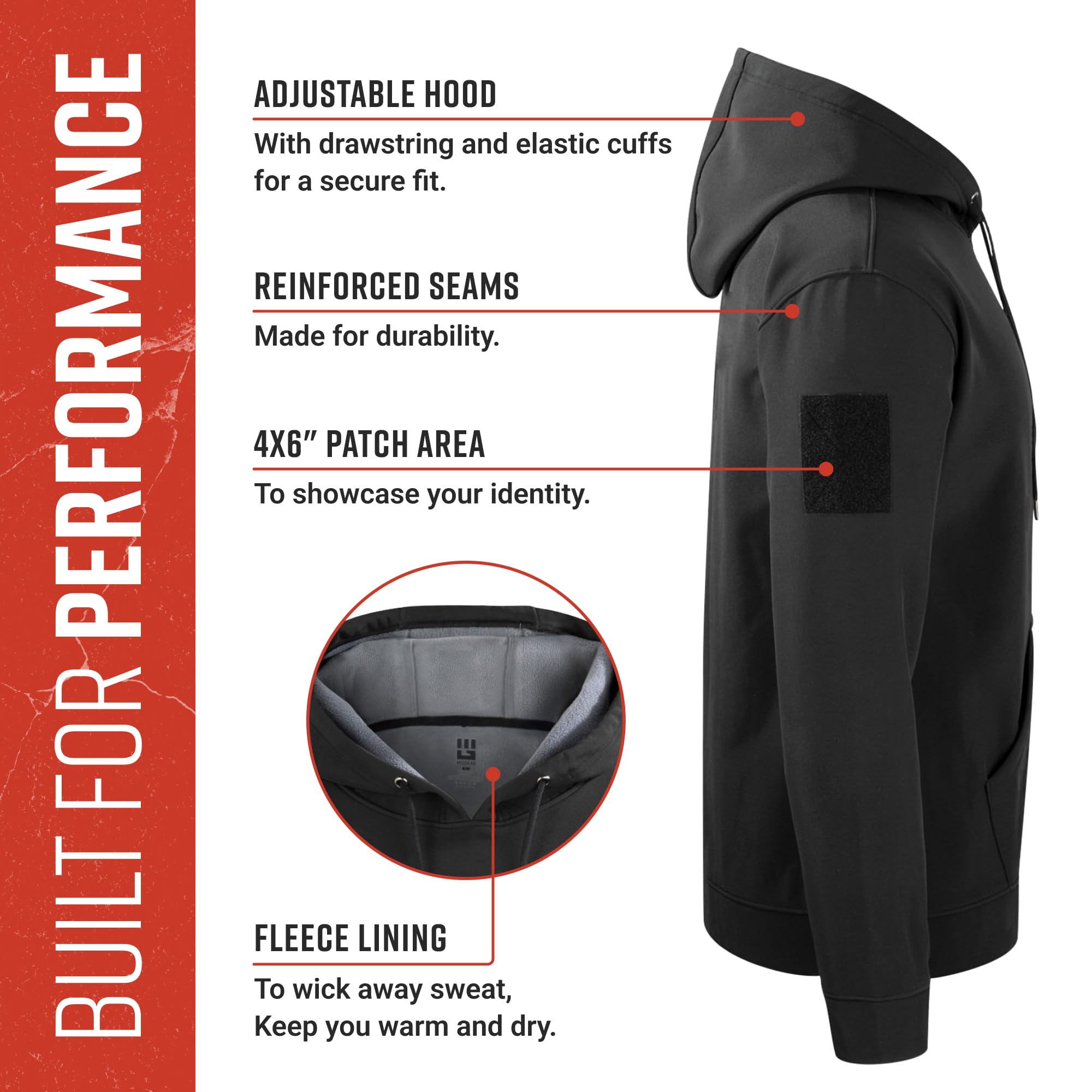 MudGear All-Weather Warrior Hoodie - Black