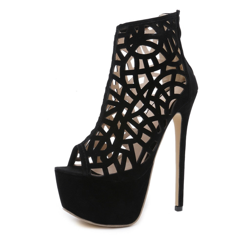 Stylish Women's High Heels with Waterproof Platform