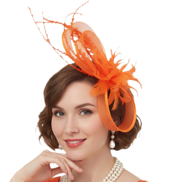 Creative Retro Elegant Green Feather Hair Accessory