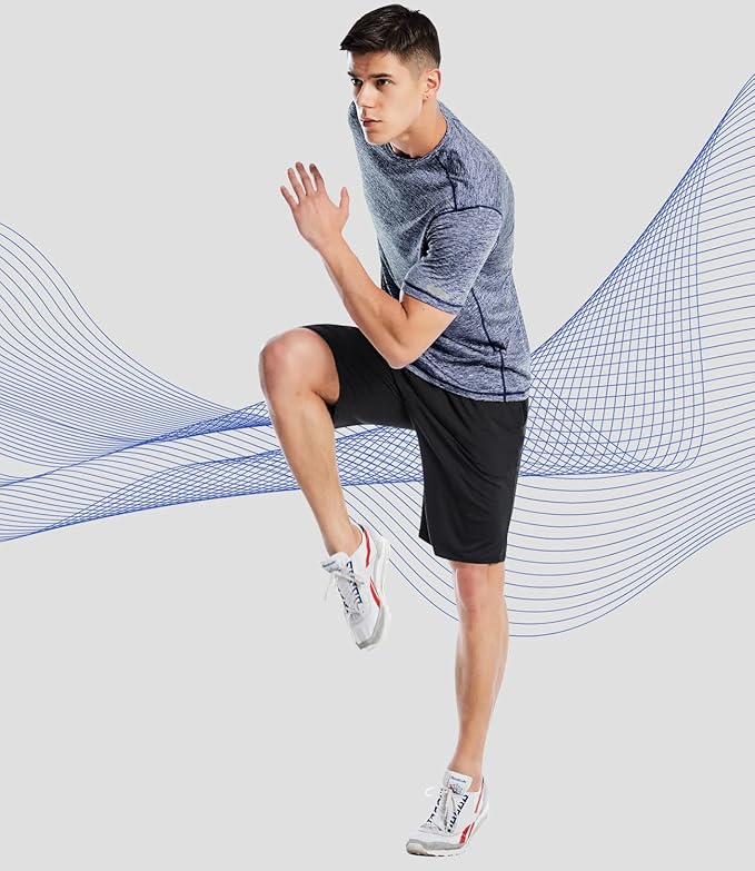 Men's Quick Dry Athletic Gym T-Shirt Moisture Wicking Workout Tee