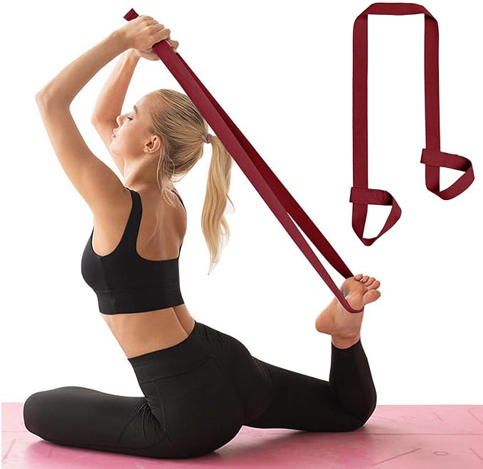 Adjustable Yoga Mat Carrier and Stretching Strap for Pilates