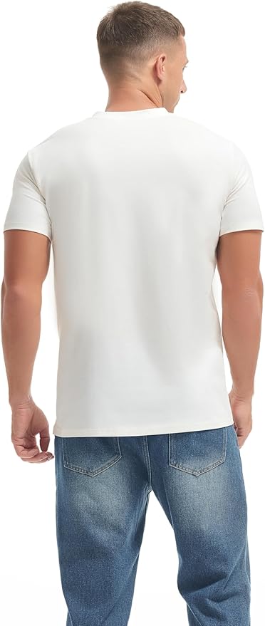 Men’s Modern Fitted V-Neck T-Shirt Premium Comfort Undershirt