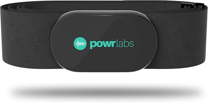 Powr Labs Bluetooth and ANT+ Heart Rate Monitor Chest Strap - Compatible with Polar, Garmin, Peloton, Wahoo