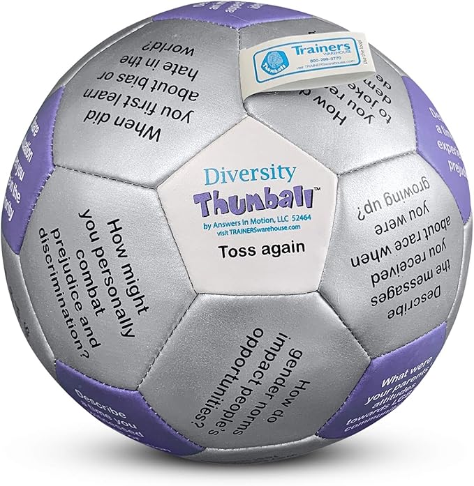 Trainers Warehouse 6" Thumball Collection, 32 Prompts for Conversation, Team Building, Relationship and Training