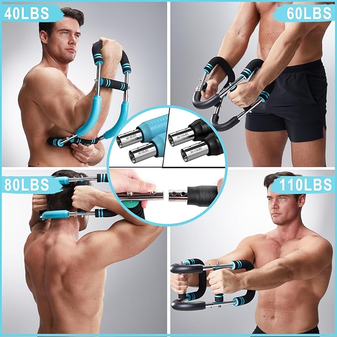 HOTWAVE Twister Arm Trainer with 4 Spring, Chest Workout Equipment Exerciser for Men, Adjustable Arm and Chest Twister Trainer for Women - Portable Home Fitness Equipment for Upper Body Muscle