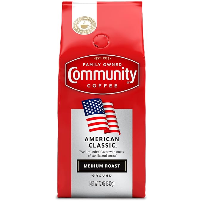 Community Coffee American Classic, Ground Coffee, Medium Roast, 12 Ounce Bag (Pack of 1)