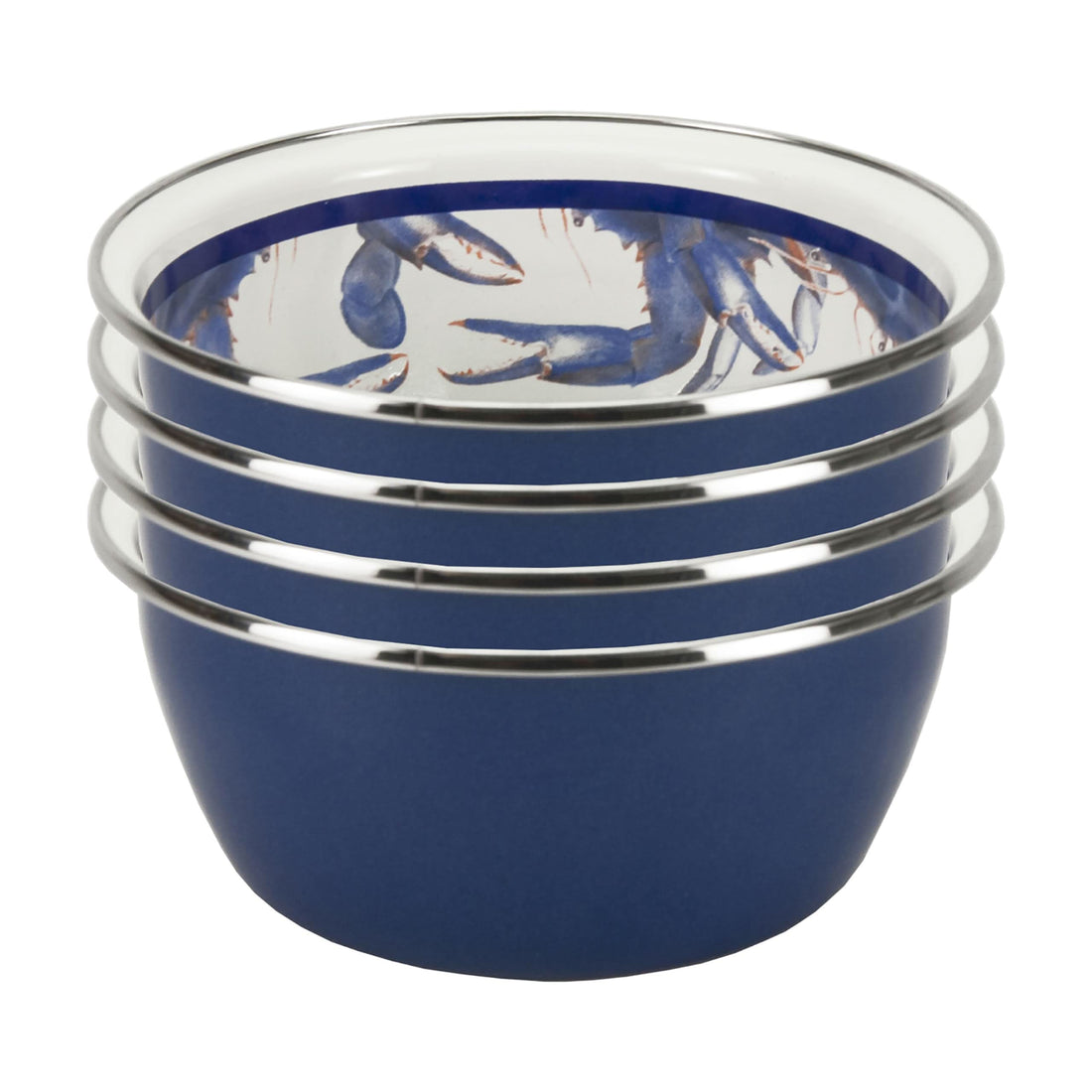 Aspen Grove Enamelware Salad Bowls - Rustic Set of 4