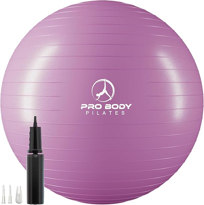 ProBody Pilates Exercise Ball - Multiple Sizes Gym Grade Balance Ball for Fitness, Yoga, Workout, Pregnancy & Physical Therapy