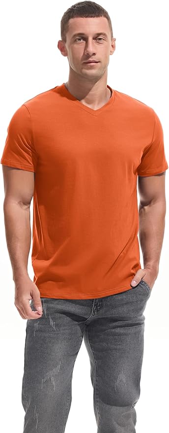 Men’s Modern Fitted V-Neck T-Shirt Premium Comfort Undershirt
