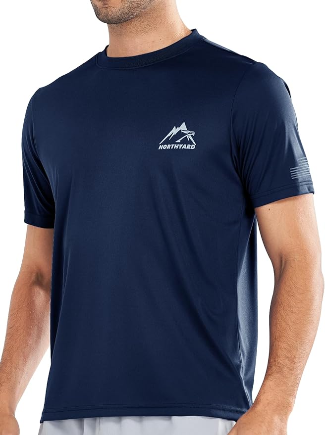 NORTHYARD Men's UPF 50+ Sun Protection Shirts Swim SPF UV Quick Dry Short Sleeve T-Shirts for Athletic Fishing Rash Guard
