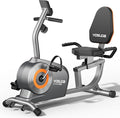 YOSUDA Recumbent Exercise Bike for Home，Magnetic Staionary Bike for Seniors/Adults with Adjustable Seat, 350LB Capacity, 16-level Resistance, LCD Monitor & Pulse Sensors