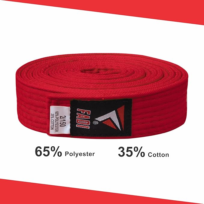 Martial Arts Belt for Karate, Judo, Aikido and Taekwondo - Durable Cotton-Polyester Blend for Adults and Kids
