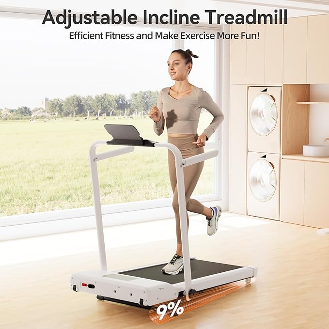 3-in-1 Foldable Treadmill with Handlebar & APP Control - 7.5MPH