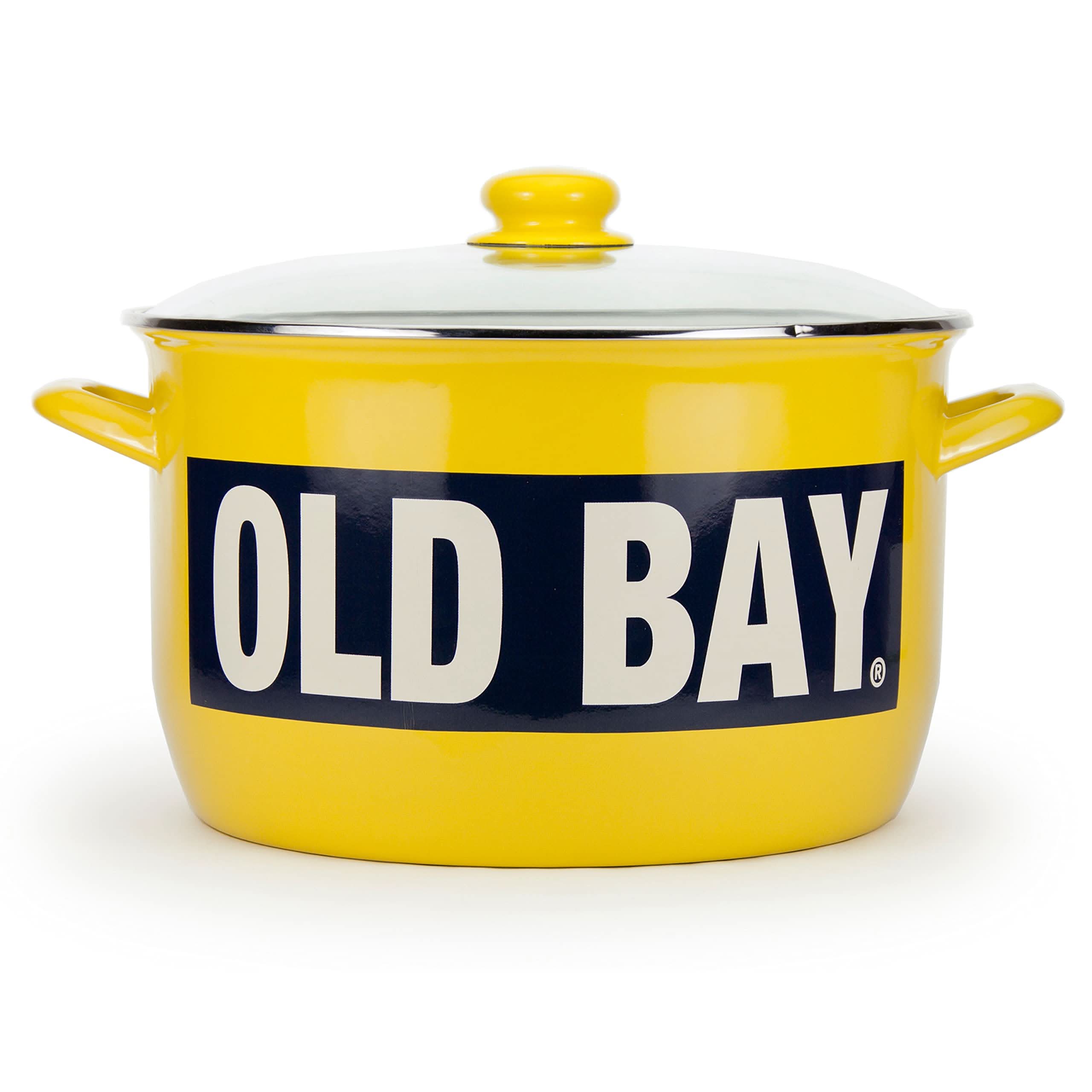 18qt Enamelware Stock Pot with Stainless Steel Trim