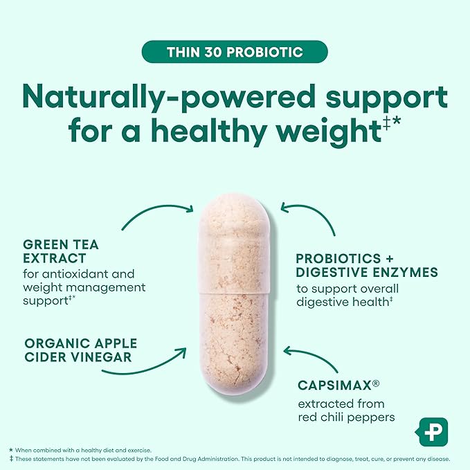 Physician's CHOICE Probiotics for Weight Management & Bloating - 6 Probiotic Strains - Prebiotics - Key ingredient Cayenne - Supports Gut Health - Weight Management for Women & Men - Green Tea - 84 CT