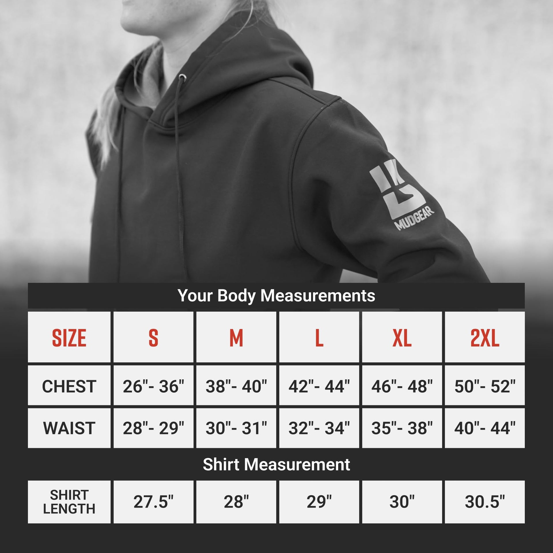 MudGear All-Weather Warrior Hoodie - Black