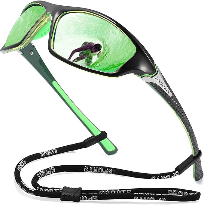 FAGUMA Sports Polarized Sunglasses For Men Cycling Driving Fishing UV400 Protection