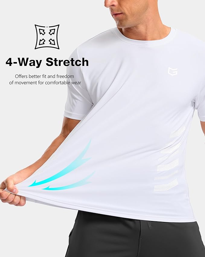 Men's Quick Dry Athletic Running Shirt Short Sleeve Gym Tee