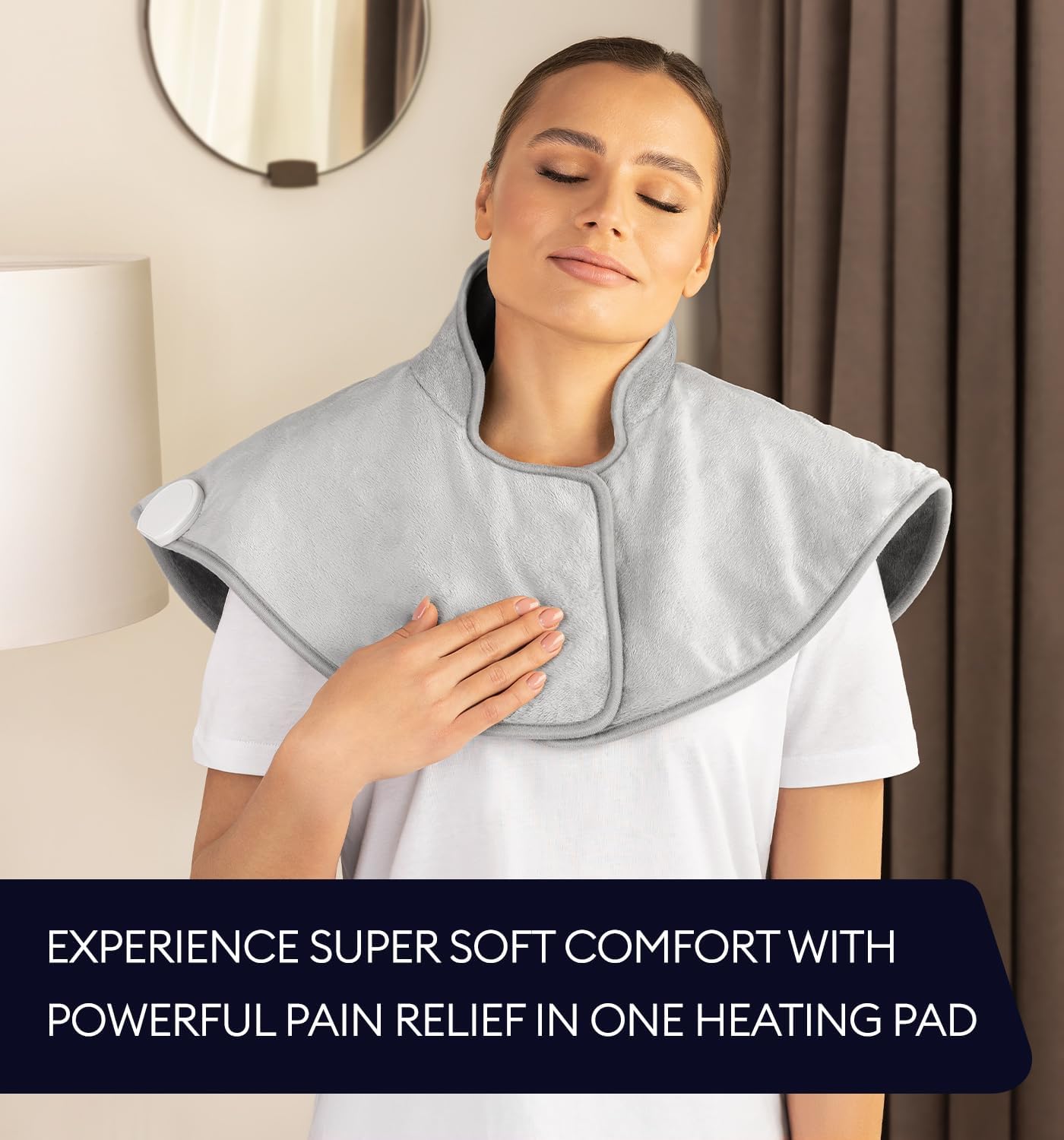 Neck & Shoulders Heating Wrap Lava, Mist Gray
