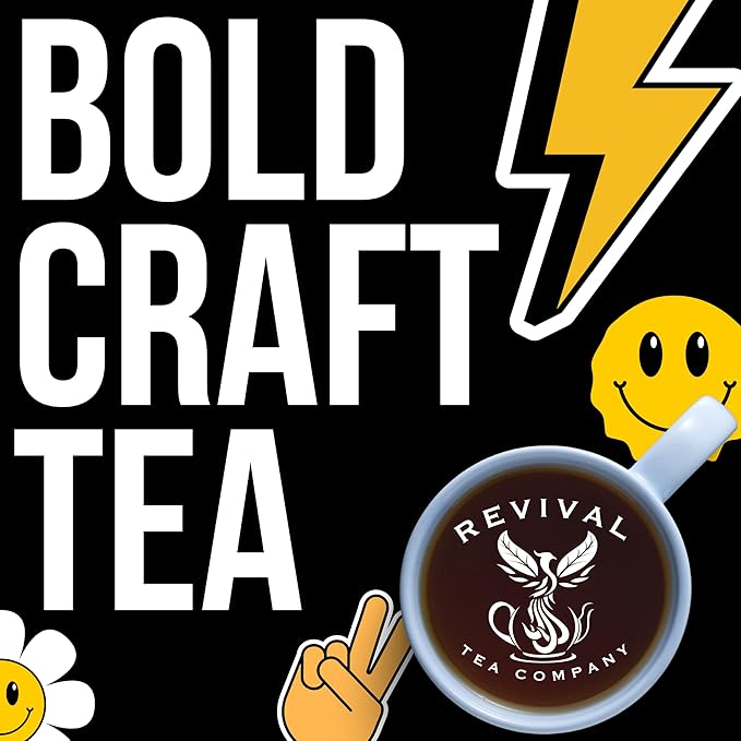 Revival Tea Company Peppermint Tea - Herbal Tea made from 100% Peppermint Leaf - Caffeine Free - Loose Leaf 3 Ounces