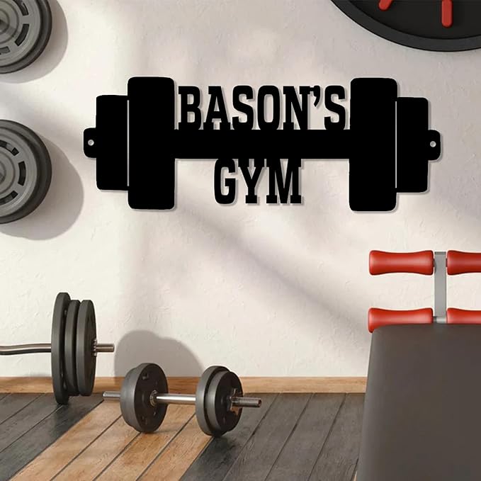 Luxury Personalized Home Gym Metal Sign - Gym & Workout Home Decor