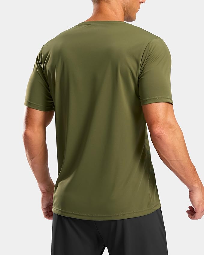 Men's Quick-Dry Athletic Short Sleeve Running & Workout Gym Shirt