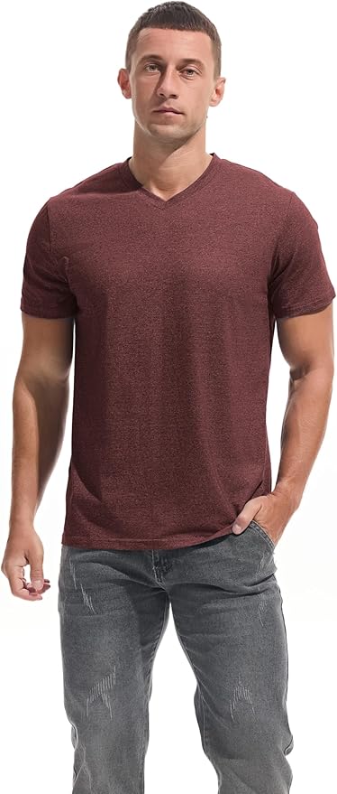Men’s Modern Fitted V-Neck T-Shirt Premium Comfort Undershirt