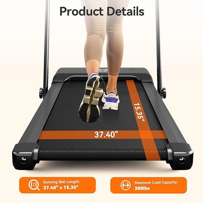 3-in-1 Foldable Treadmill with Handlebar & APP Control - 7.5MPH