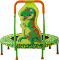 36-inch mini trampoline for toddlers with safety handlebar for indoor and outdoor use