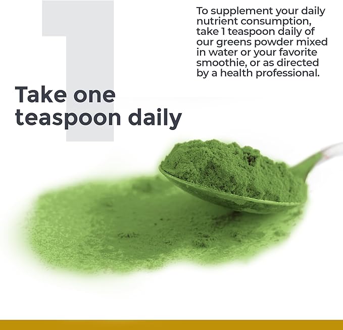 Premier Research Labs Premier Organic Greens - Super Greens Powder, Greens Superfood Powder for Drinks, Green Juice, Nutrition Support, Supergreens for Men & Women, Spinach, Alfalfa, Chlorella - 10 oz