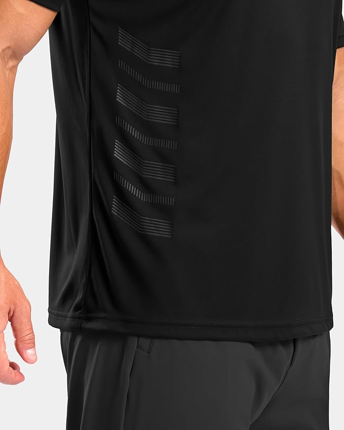 Men's Quick Dry Athletic Running Shirt, Moisture Wicking Gym Top