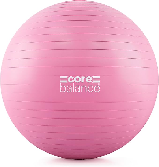 Exercise Ball for Workouts, Anti-Burst and Slip Resistant, Swiss Yoga Ball for Pregnancy, Stability, Fitness and Physical Therapy, 4 Sizes, with Pump