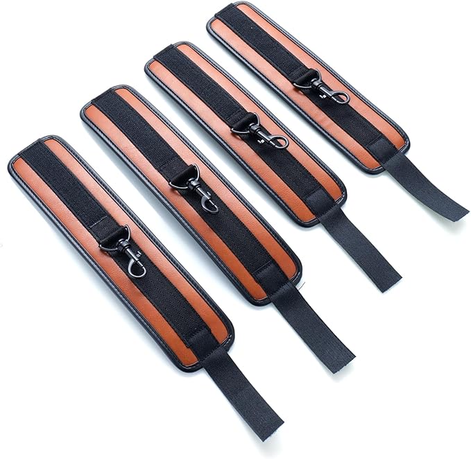 6-Piece Black PU Adjustable Sports Training and Yoga Fitness Set