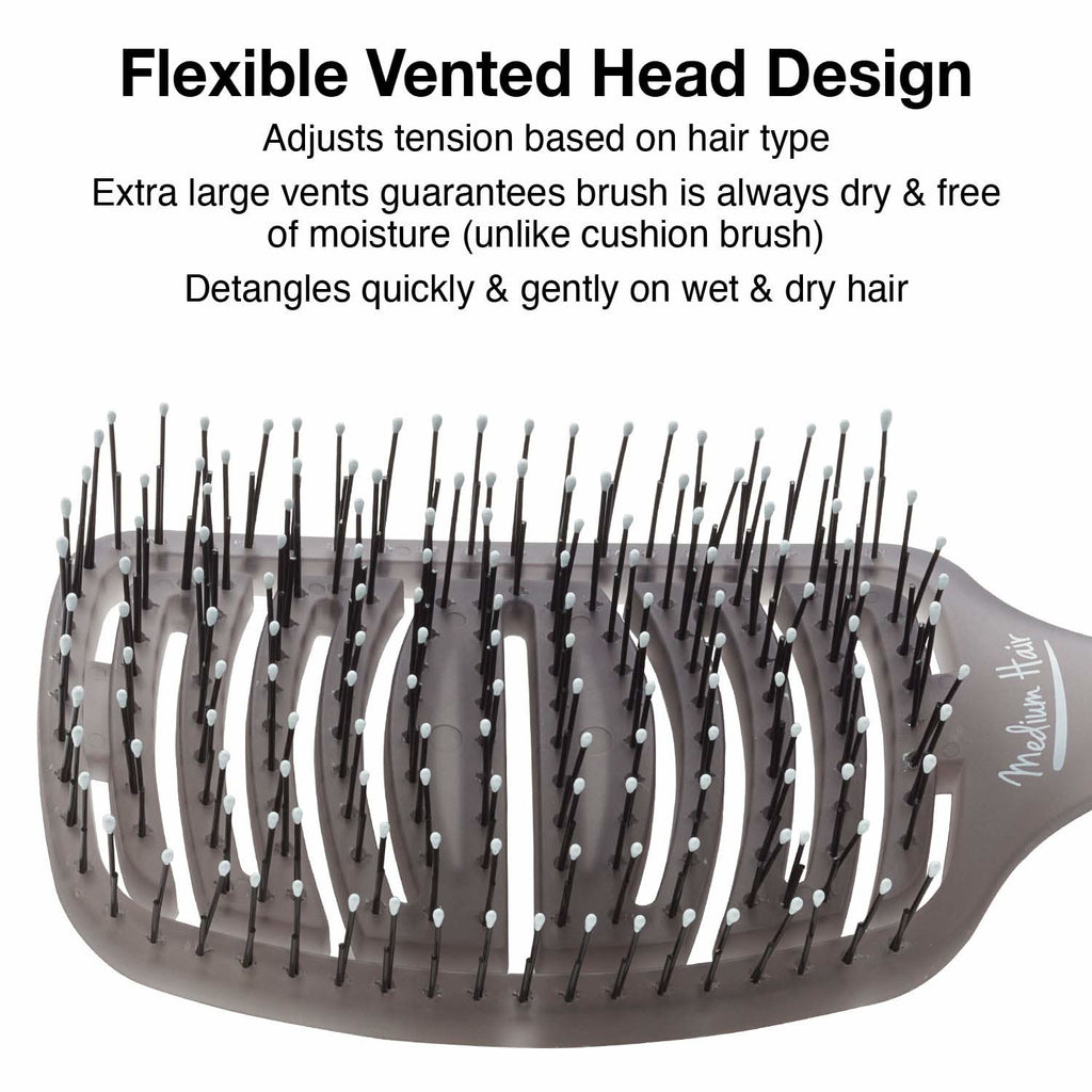 Medium iDetangle Hair Brush with Ergonomic Anti-Slip Handle