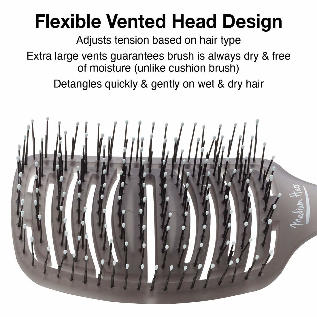 Medium iDetangle Hair Brush with Ergonomic Anti-Slip Handle