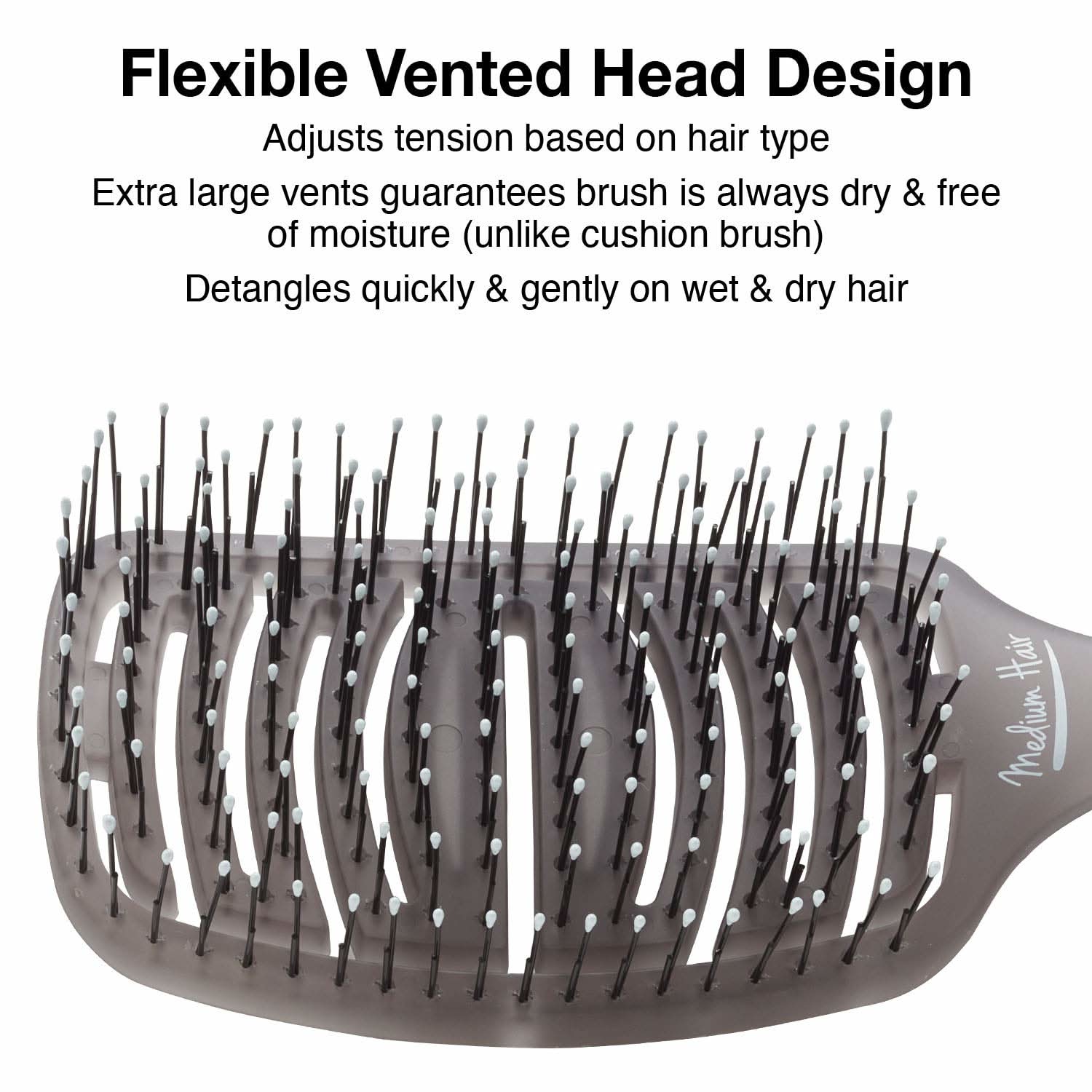 Medium iDetangle Hair Brush with Ergonomic Anti-Slip Handle