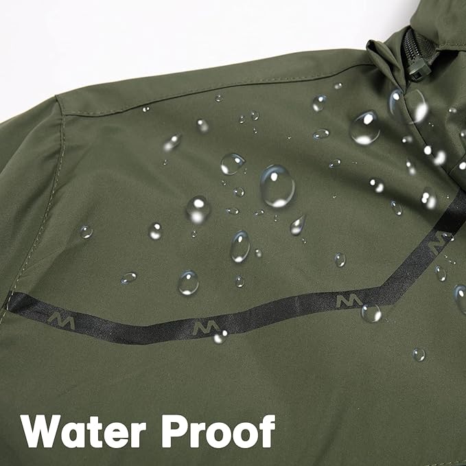 GIISAM Mens Windproof Jacket Waterproof Lightweight Mountain Sport Jacket for Men Hooded Windbreaker Raincoat