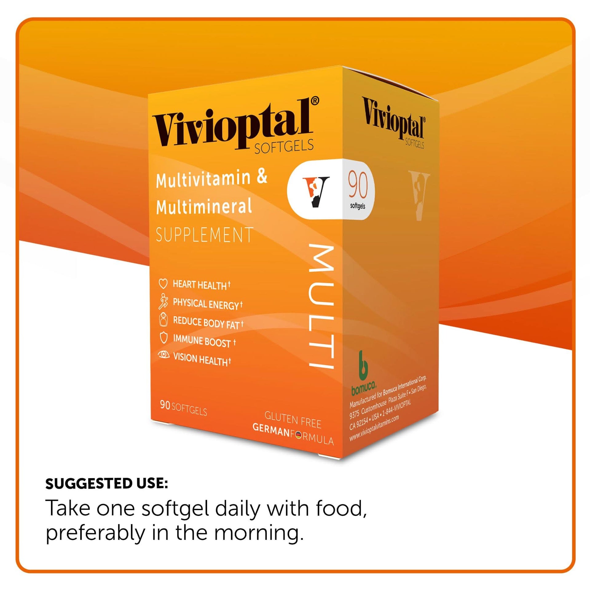 Vivioptal MULTI Multivitamin Supplement 90 Softgels German Formula