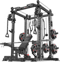 Power Rack Power Cages Multi-Function Squat Rack with Cable Crossover System Selectable More Training Attachment Weight Cage for Garage Home Gym