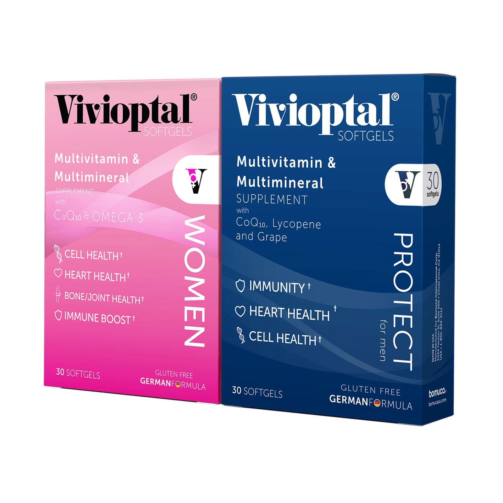 Vivioptal multivitamin bundle for men and women 30-count bottles