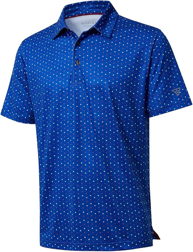 Ironwave Fitness men's golf polo with short sleeves and moisture-wicking dry fit technology