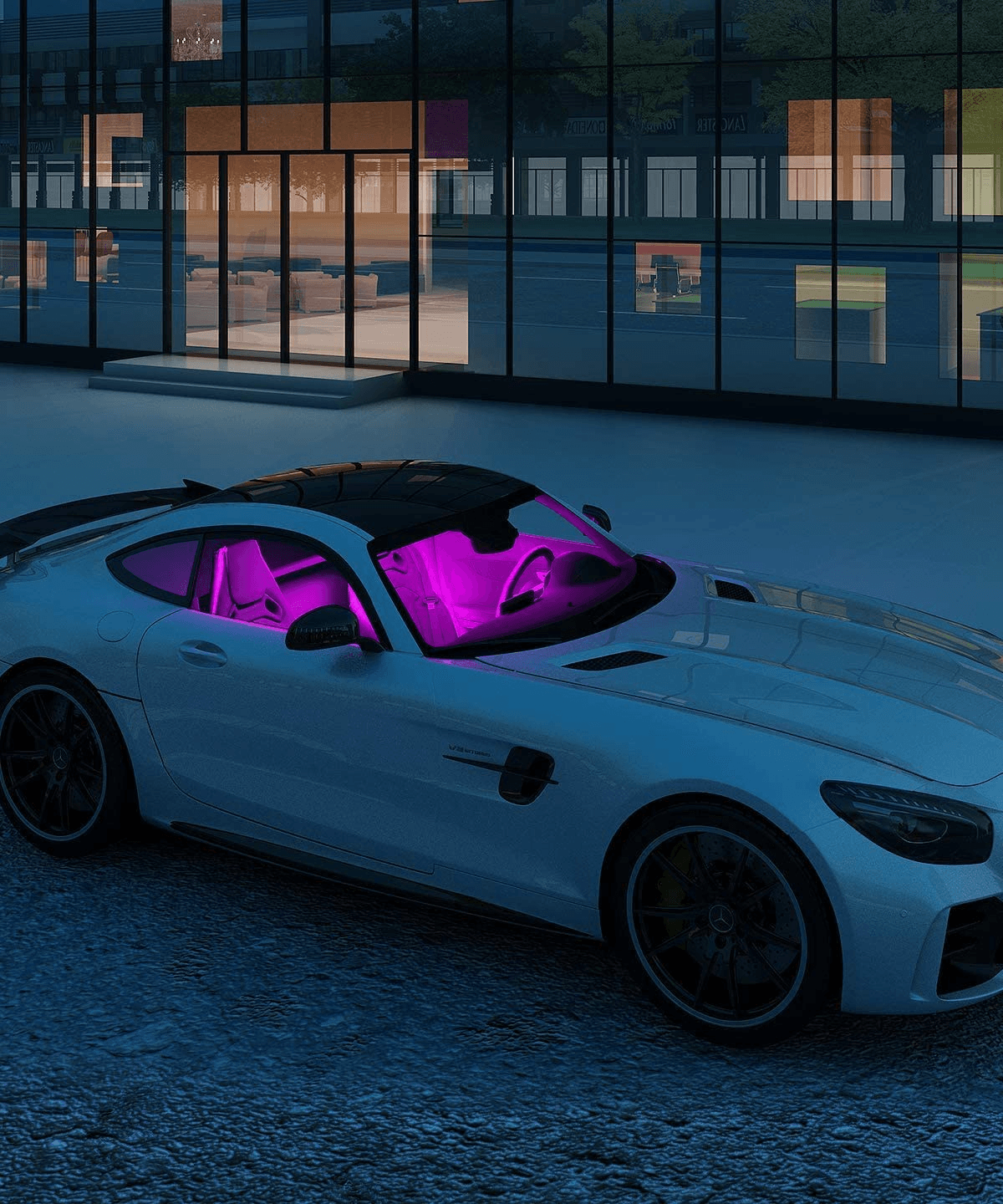RGB LED Car Strip Lights with App Control & Music Sync Waterproof