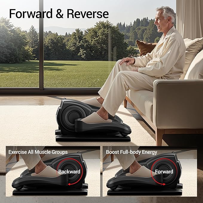 Under Desk Elliptical Leg Exerciser for Seniors and Home Office